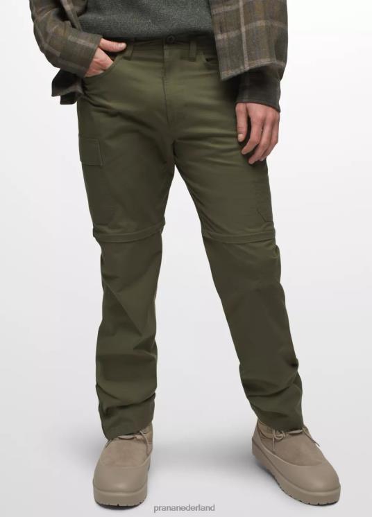 prAna bodems VP06P1008 Heren converteerbare broek met dubbele piek lading groen