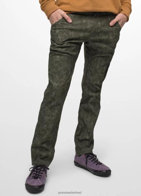 prAna bodems VP06P909 Heren stretch zion slanke broek ii groenblijvende camouflage