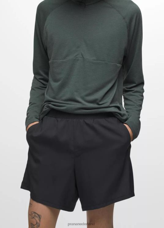 prAna bodems VP06P1023 Heren piek tot bestrating kort gevoerd zwart