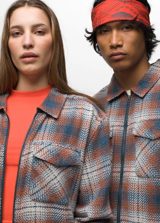 prAna kleding VP06P114 Heren Heritage-flanel met rits donkere lucht