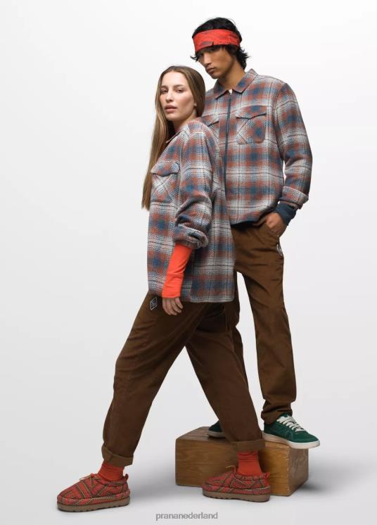 prAna kleding VP06P114 Heren Heritage-flanel met rits donkere lucht