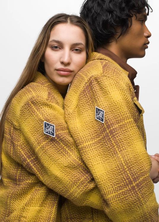 prAna kleding VP06P115 Heren Heritage-flanel met rits citroen