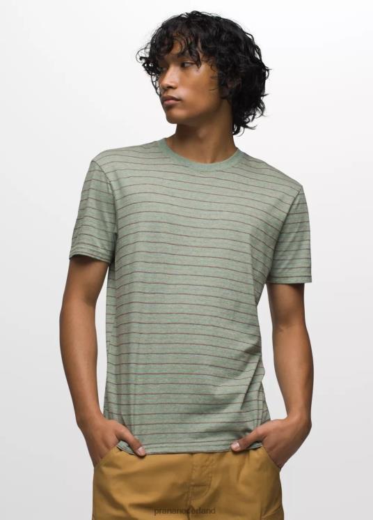 prAna kleding VP06P753 Heren T-shirt met bemanning mineraalgroene streep