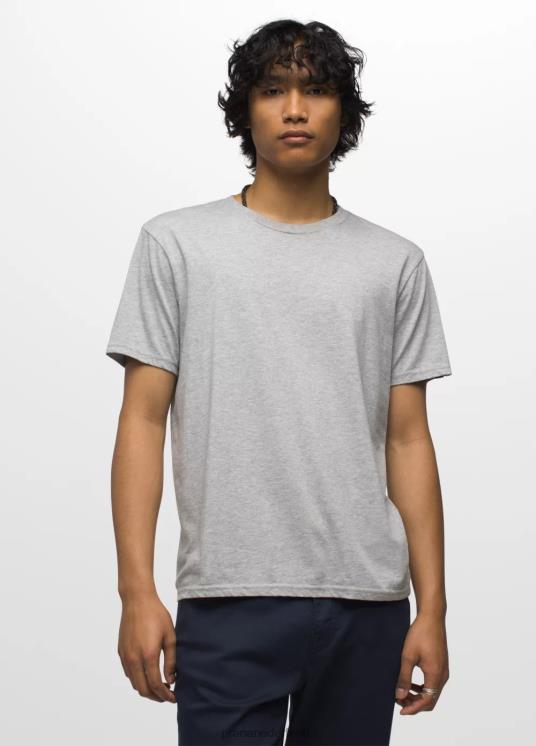 prAna kleding VP06P759 Heren T-shirt met bemanning middelgrijs gemêleerd