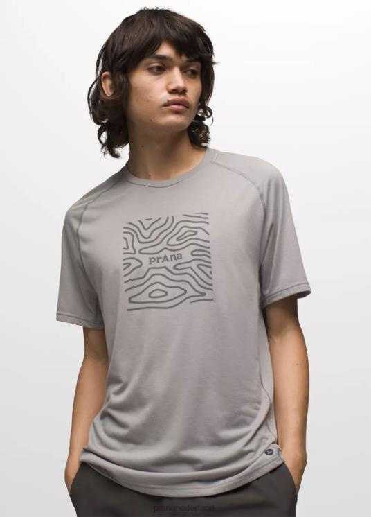 prAna kleding VP06P765 Heren Mission Trails T-shirt met korte mouwen grijze top