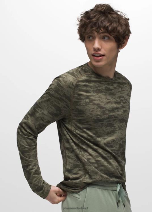 prAna kleding VP06P791 Heren Mission Trails T-shirt met lange mouwen groenblijvende vervaging camouflage
