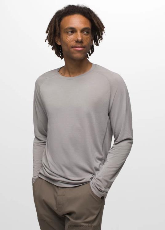 prAna kleding VP06P794 Heren Mission Trails T-shirt met lange mouwen grijs