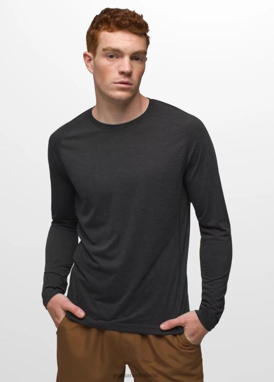 prAna kleding VP06P795 Heren Mission Trails T-shirt met lange mouwen zwarte heide