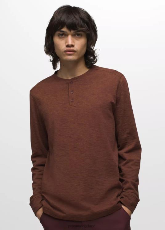 prAna kleding VP06P863 Heren Ronnie Henley II cacao heide