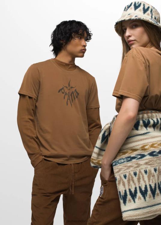 prAna kleding VP06P86 Heren Heritage grafisch T-shirt met korte mouwen sepia