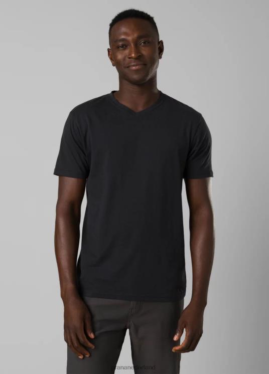 prAna kleding VP06P875 Heren T-shirt met v-hals zwart
