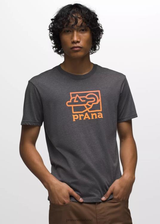 prAna kleding VP06P880 Heren grafisch T-shirt met korte mouwen houtskool heide