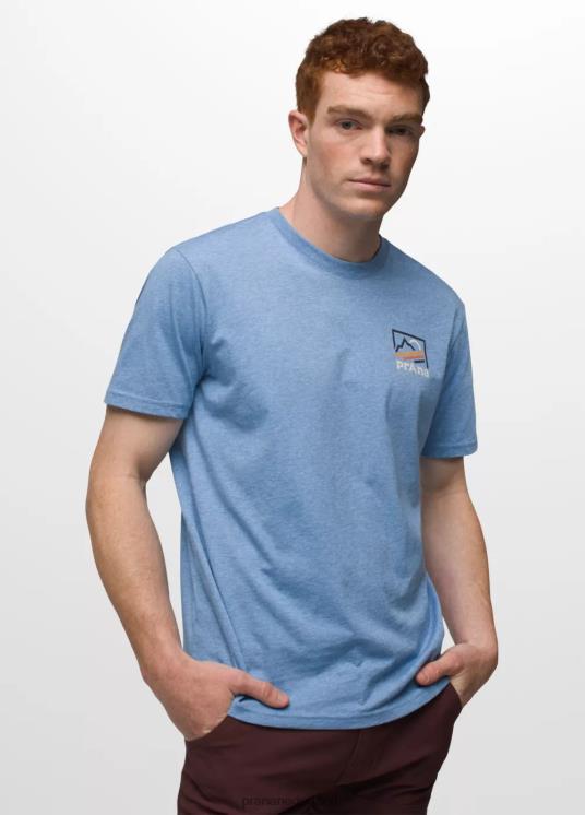 prAna kleding VP06P881 Heren grafisch T-shirt met korte mouwen grote hemelsblauwe heide