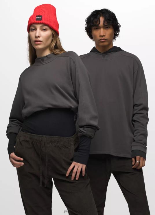 prAna kleding VP06P173 Heren slangenbeet sweatshirt donker ijzer