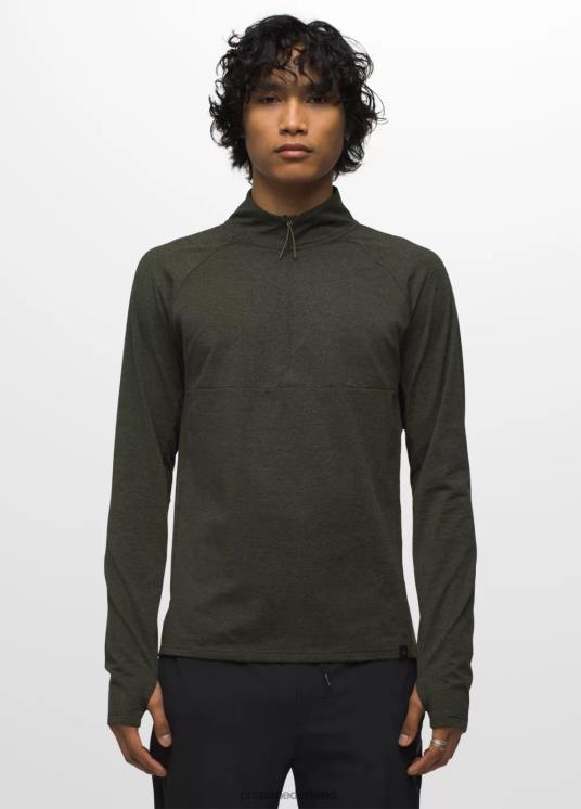 prAna kleding VP06P804 Heren ijsstroom halve ritssluiting groenblijvende heide
