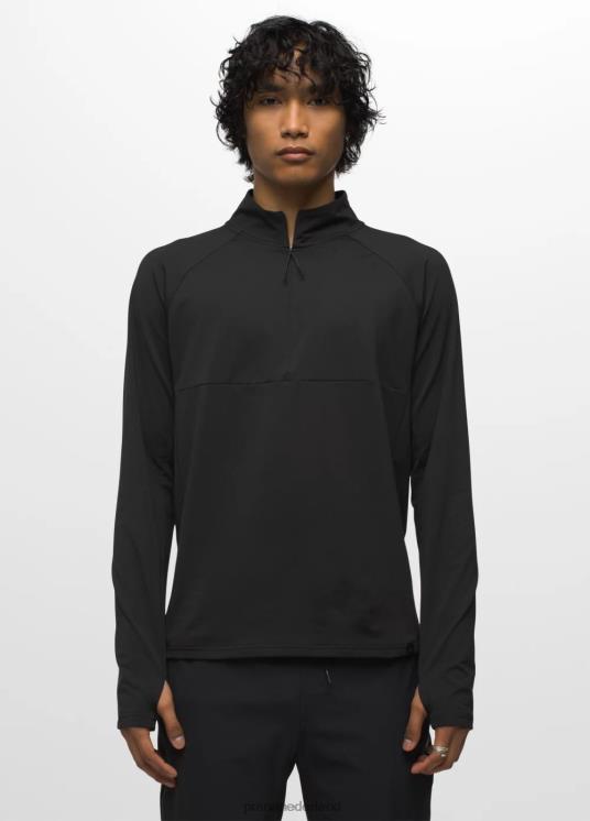 prAna kleding VP06P805 Heren ijsstroom halve ritssluiting zwart