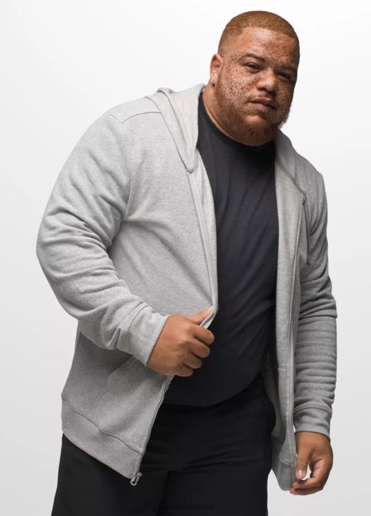 prAna kleding VP06P869 Heren Cardifffleece met volledige ritssluiting grijs gemêleerd