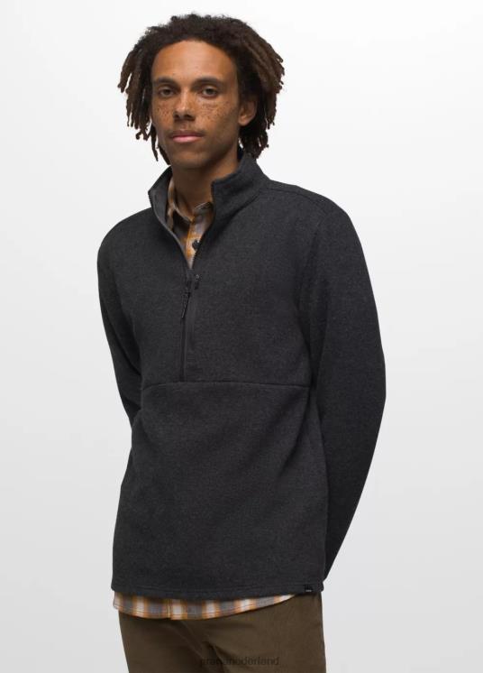 prAna kleding VP06P871 Heren routetracker 1/4 ritssluiting donker ijzeren heide