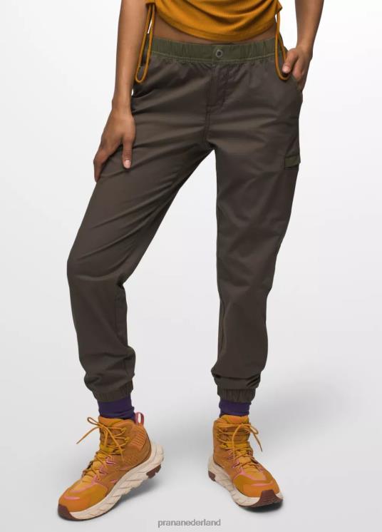 prAna bodems VP06P415 vrouwen dubbele piek jogger zwart olijfblok