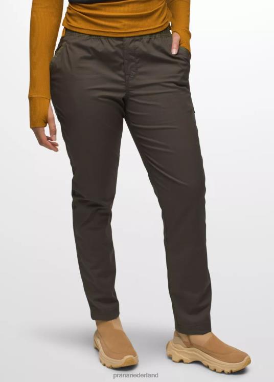 prAna bodems VP06P442 vrouwen allround broek met dubbele piek zwart olijfblok