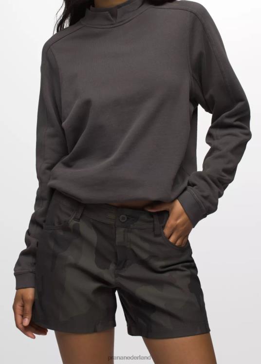 prAna bodems VP06P370 vrouwen halle kort ii houtskool camouflage