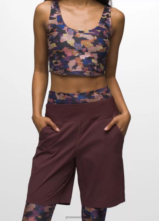 prAna bodems VP06P438 vrouwen koen plat front kort cacao