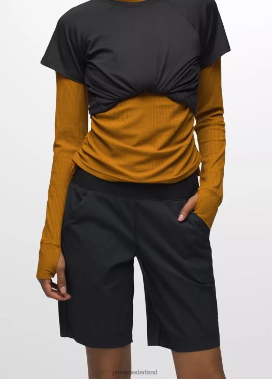 prAna bodems VP06P439 vrouwen koen plat front kort zwart