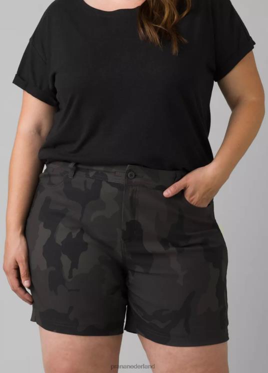 prAna bodems VP06P528 vrouwen halle kort plus ii houtskool camouflage