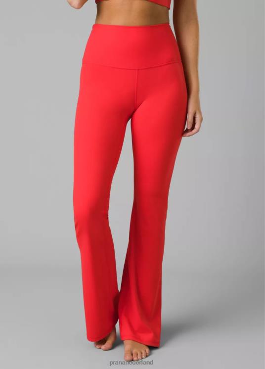 prAna bodems VP06P330 vrouwen Luxara flare broek karmijn rood
