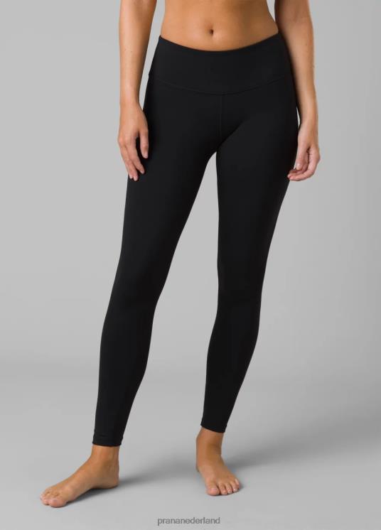 prAna bodems VP06P486 vrouwen Chakara legging met halfhoge taille zwart