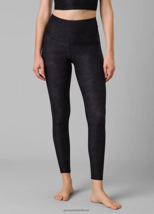 prAna bodems VP06P489 vrouwen Layna 7/8 legging bedrukt zwart zandstralen