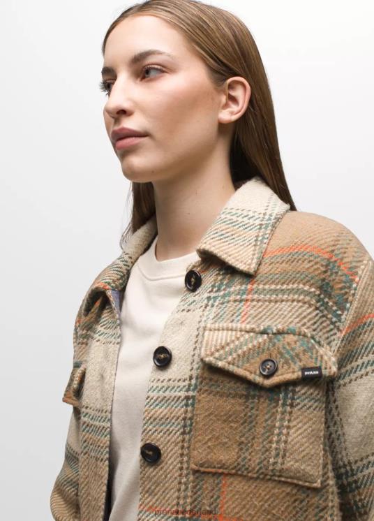 prAna kleding VP06P60 vrouwen lagere valt flanellen jas rogge groen