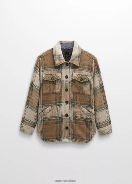 prAna kleding VP06P60 vrouwen lagere valt flanellen jas rogge groen