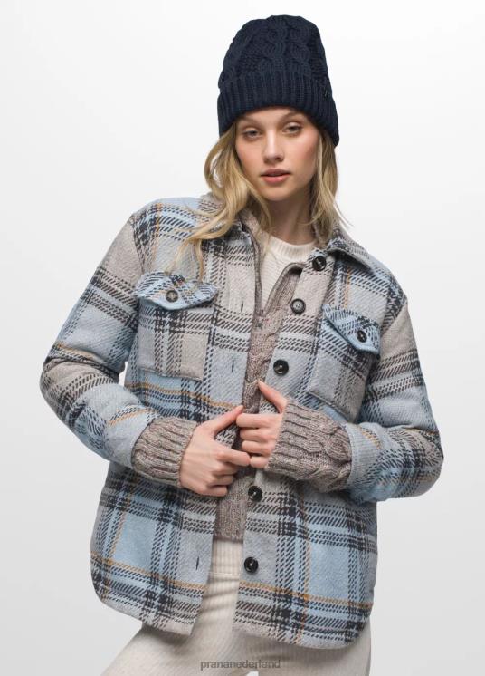 prAna kleding VP06P61 vrouwen lagere valt flanellen jas groot hemelsblauw