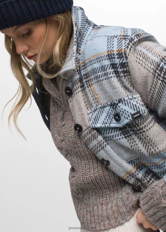 prAna kleding VP06P61 vrouwen lagere valt flanellen jas groot hemelsblauw