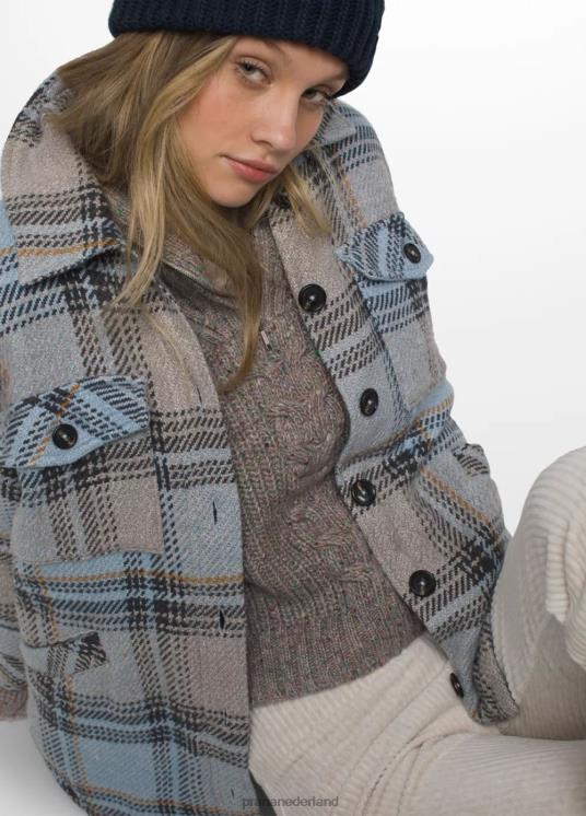 prAna kleding VP06P61 vrouwen lagere valt flanellen jas groot hemelsblauw