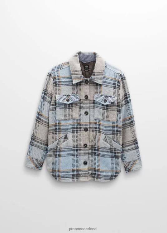 prAna kleding VP06P61 vrouwen lagere valt flanellen jas groot hemelsblauw