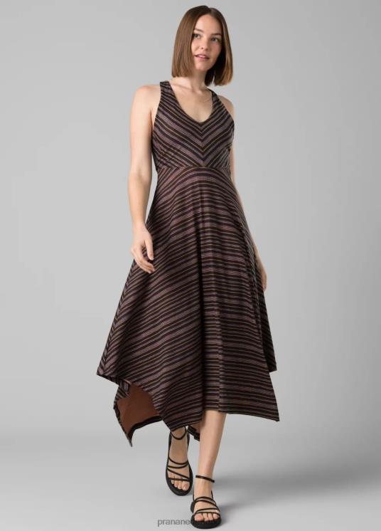 prAna kleding VP06P562 vrouwen Saksische jurk zwarte schelpstreep