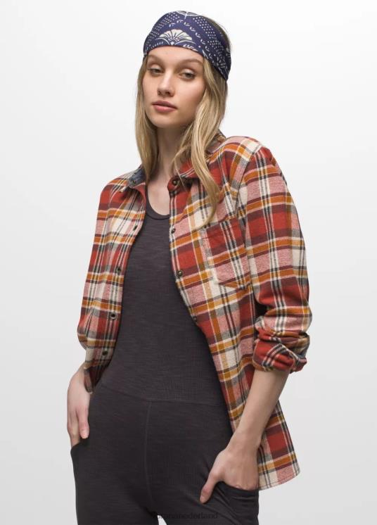 prAna kleding VP06P28 vrouwen gouden canyonflanel Roest
