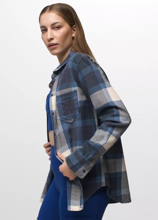 prAna kleding VP06P30 vrouwen gouden canyonflanel blauw verweerd