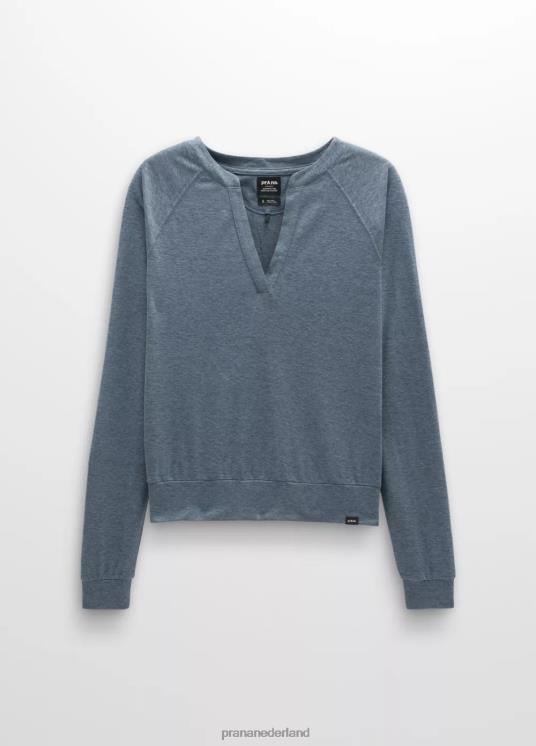 prAna kleding VP06P7 vrouwen gezellige zoete bries top blauw verweerd