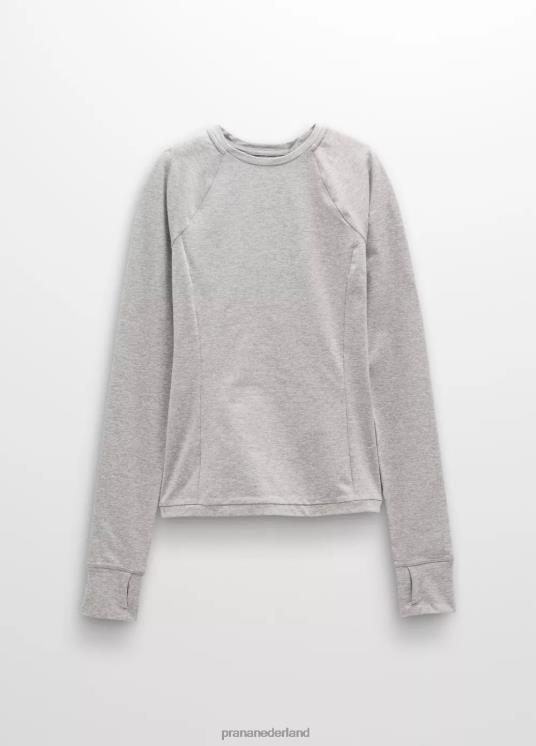 prAna kleding VP06P92 vrouwen ijsstroom ronde hals grijs gemêleerd
