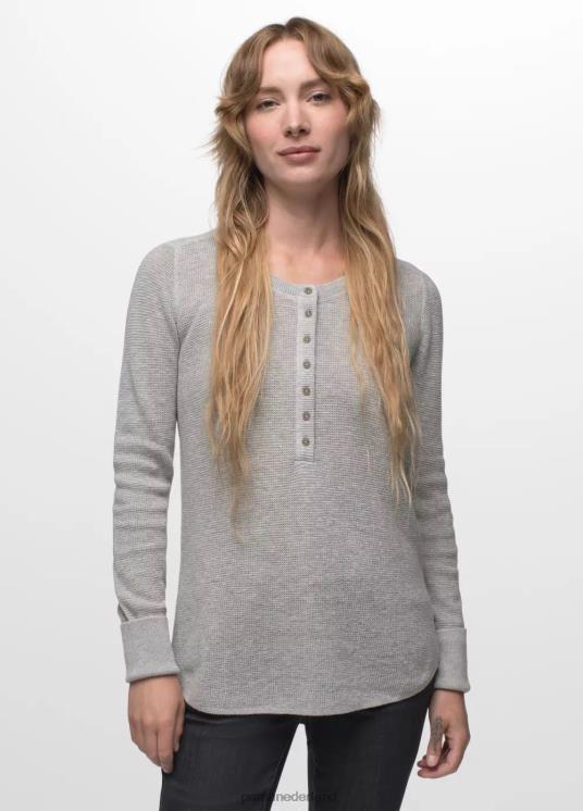 prAna kleding VP06P93 vrouwen milani henley atletisch grijs