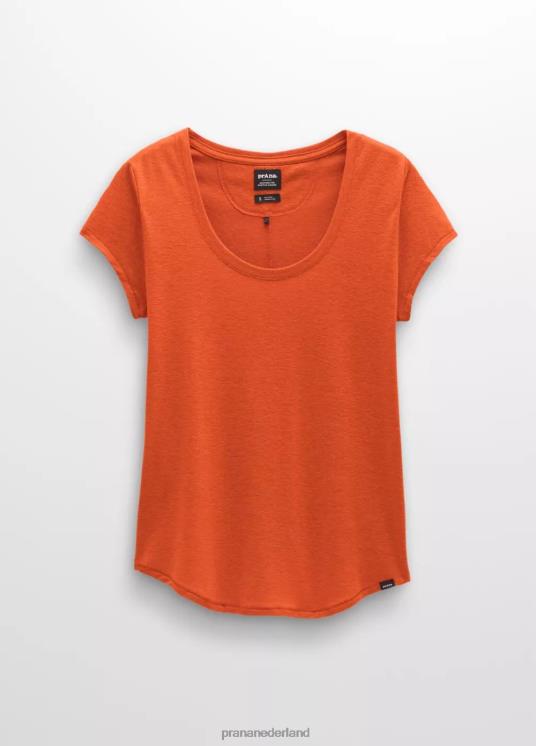 prAna kleding VP06P10 vrouwen gezellig T-shirt met ronde hals heide bij het haardvuur
