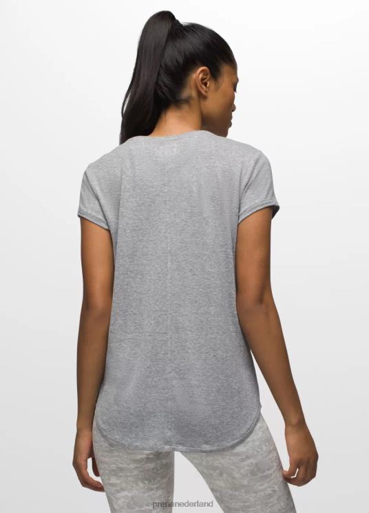 prAna kleding VP06P12 vrouwen gezellig T-shirt met ronde hals grijs gemêleerd