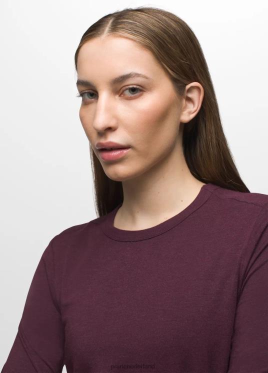 prAna kleding VP06P132 vrouwen foundation 365 top met lange mouwen moerbei heide