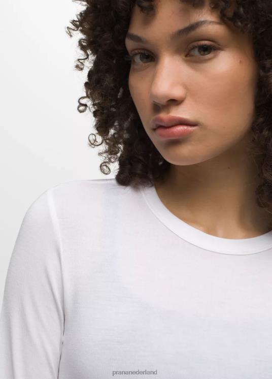 prAna kleding VP06P136 vrouwen foundation 365 top met lange mouwen wit