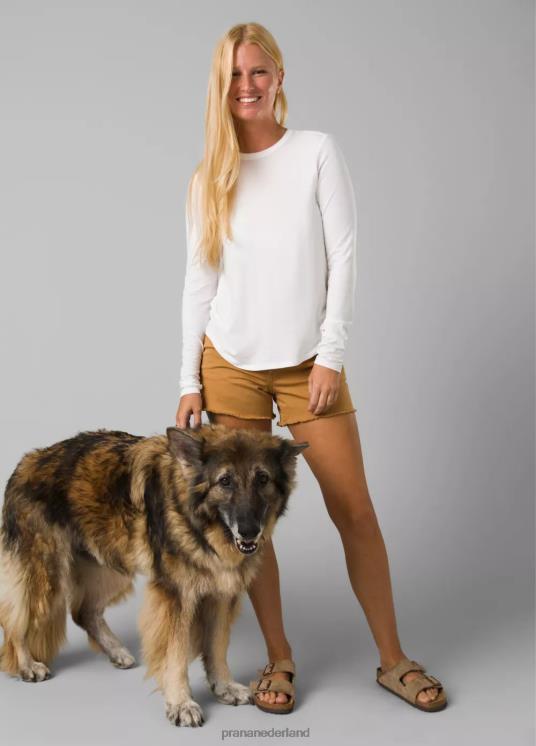 prAna kleding VP06P136 vrouwen foundation 365 top met lange mouwen wit