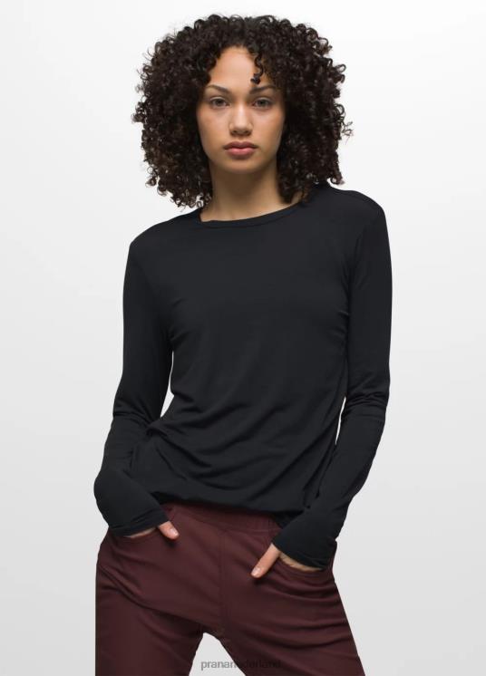 prAna kleding VP06P137 vrouwen foundation 365 top met lange mouwen zwart