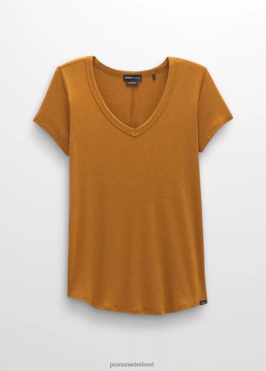 prAna kleding VP06P142 vrouwen foundation 365 top met v-hals gekruide heide